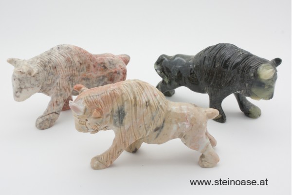 Büffel / Bison Speckstein Gr.L